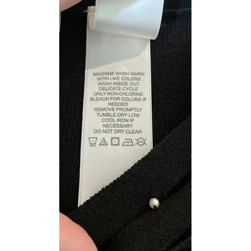 Emma‎ James Womens 3X Black Embellished Sweater Top 3/4 Sleeve Preppy Career - Image 6