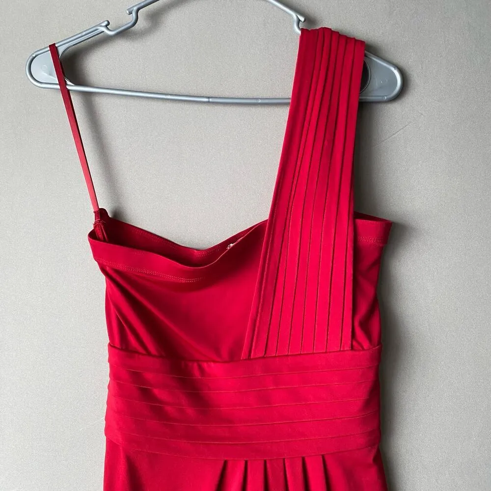 BCBG generation sz‎ M one shoulder red mini party dress - Image 2