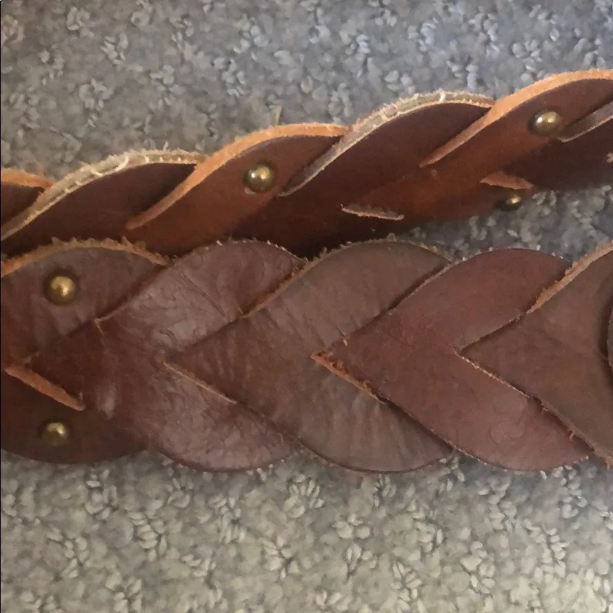 Guess braided leather belt with studs - Image 3