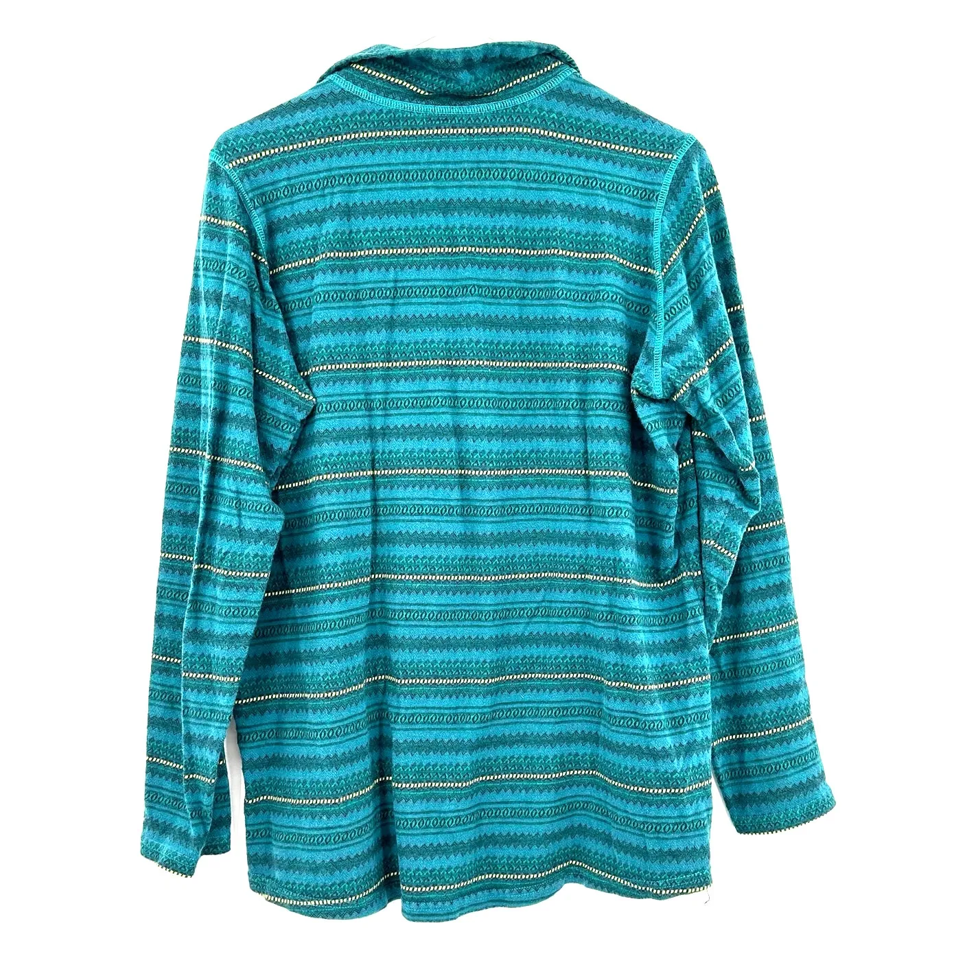 Woolrich Size XL Long‎ Sleeve Quarter Zip Knit Pullover Blue Striped Outdoor - Image 2