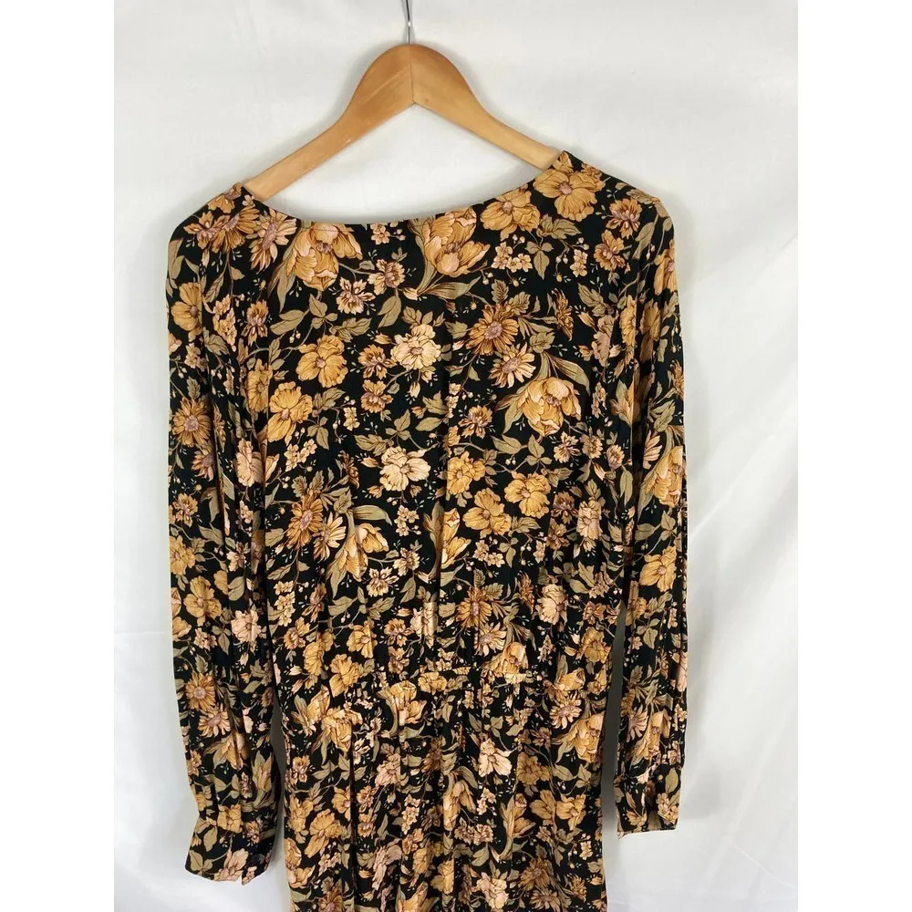 American Eagle Floral Long Sleeve Faux Wrap Dress Size XLTall - Image 5