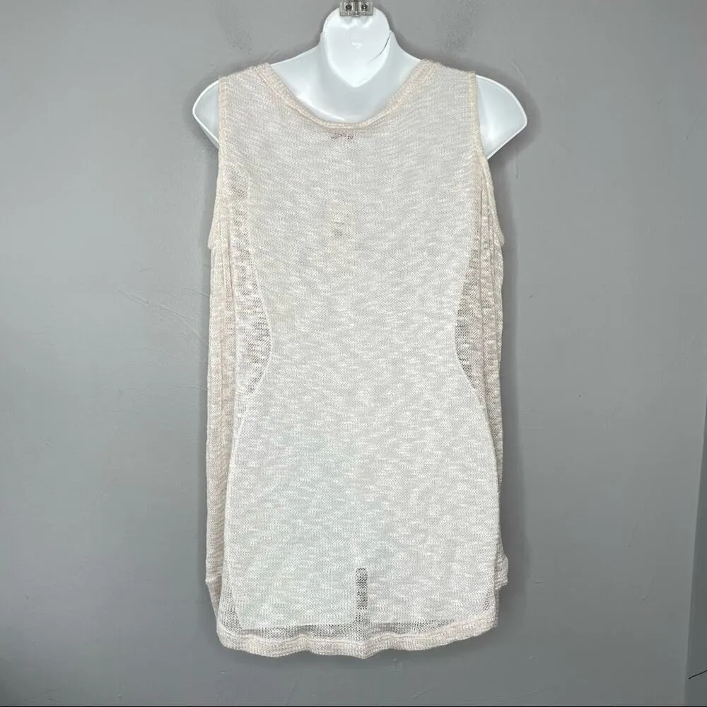 SPLENDID Knit Top Womens Size Large Cold Shoulder Soft Coastal Chic Beach Casual - Image 4