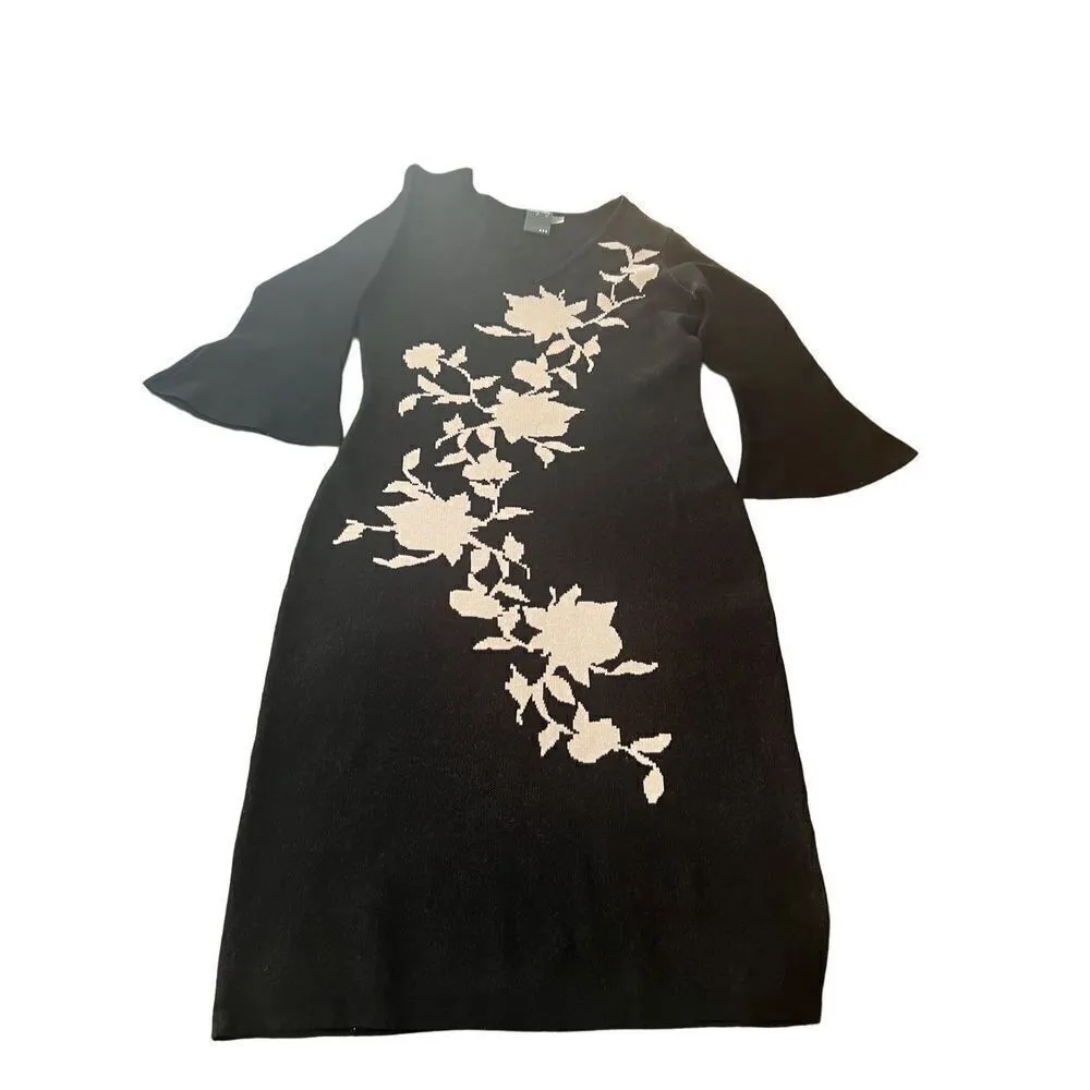 Gabby Skye Striped Long Sleeve Bodycon Sweater Dress Size Medium - Image 3