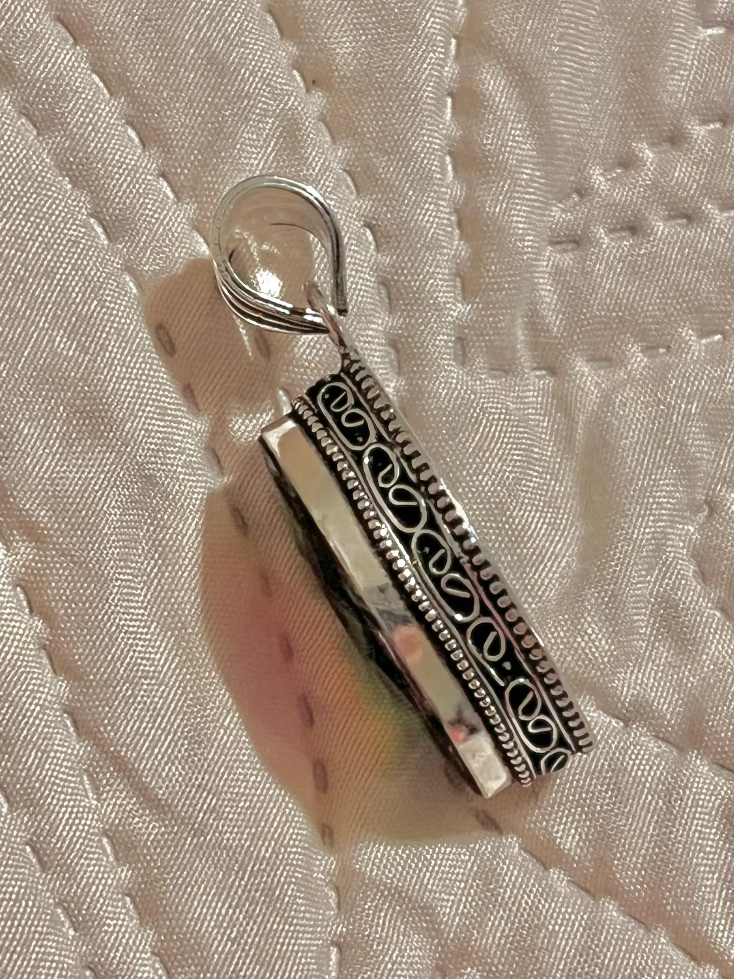 Stunning Rainbow Fire Mystic Topaz Silver 2” Pendant - Image 4