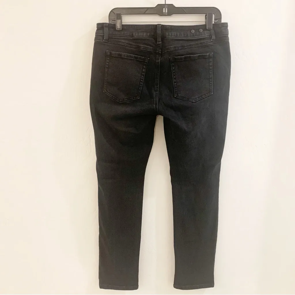 EUC CAbi Slim Boyfriend Distressed Black Wash Jeans Style 3387 Size 6 - Image 8
