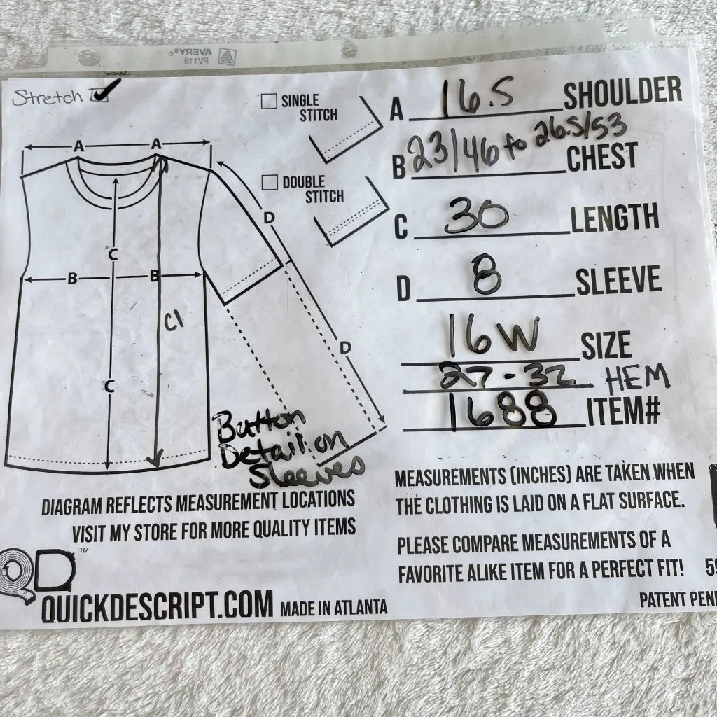 NEW Floral Shirt‎ Top Blouse Womens Size 16W White Pleated Short Sleeve Stretch - Image 3