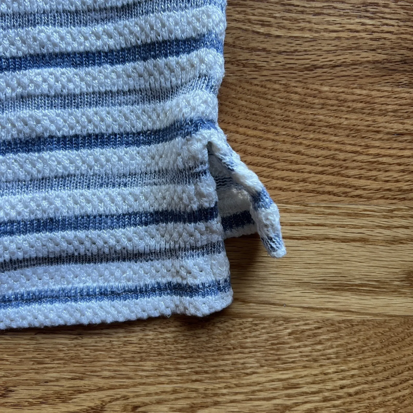 Faherty‎ Striped Hoodie Blue White Pullover Sz Small Lightweight Boho Surf Beach - Image 3