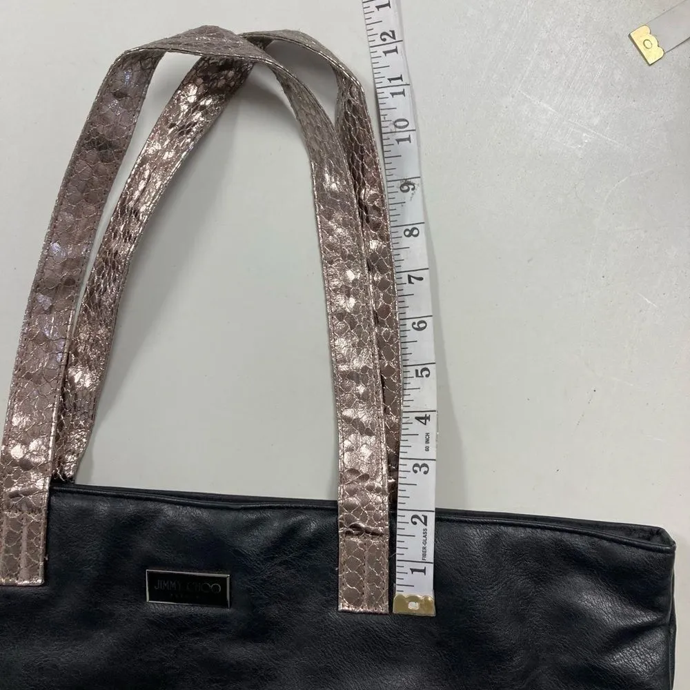🎉🎁❤️HOST PICK❤️🎁🎈🎉1.15.22, JIMMY CHOO, Black‎ & Metallic Parfum Tote Bag, - Image 3