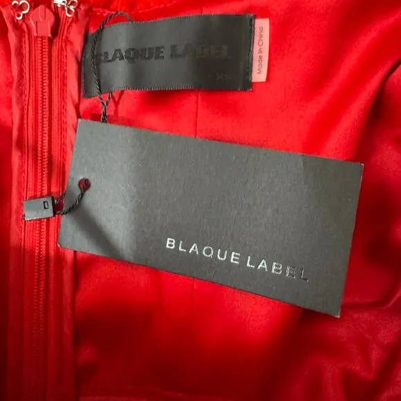 Blaque Label Red Chiffon Sweetheart Mini Dress Size XS‎ NWT - Image 9