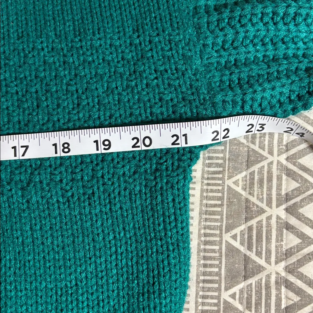 Lush Teal Cable Knit Sweater - Image 7