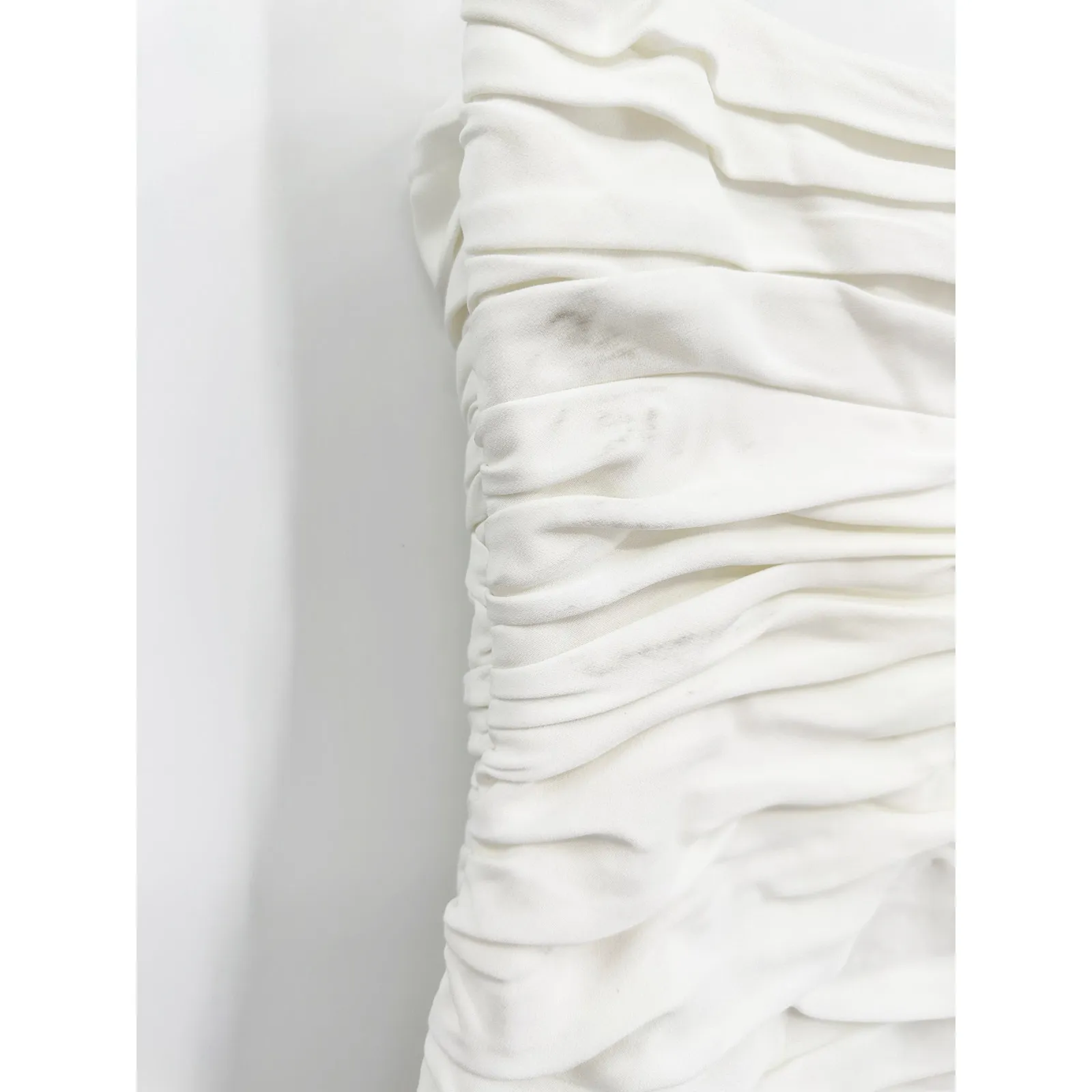 Cinq A Sept Vance Dress in White Mini Dress Ruched Bride 8 - Image 3