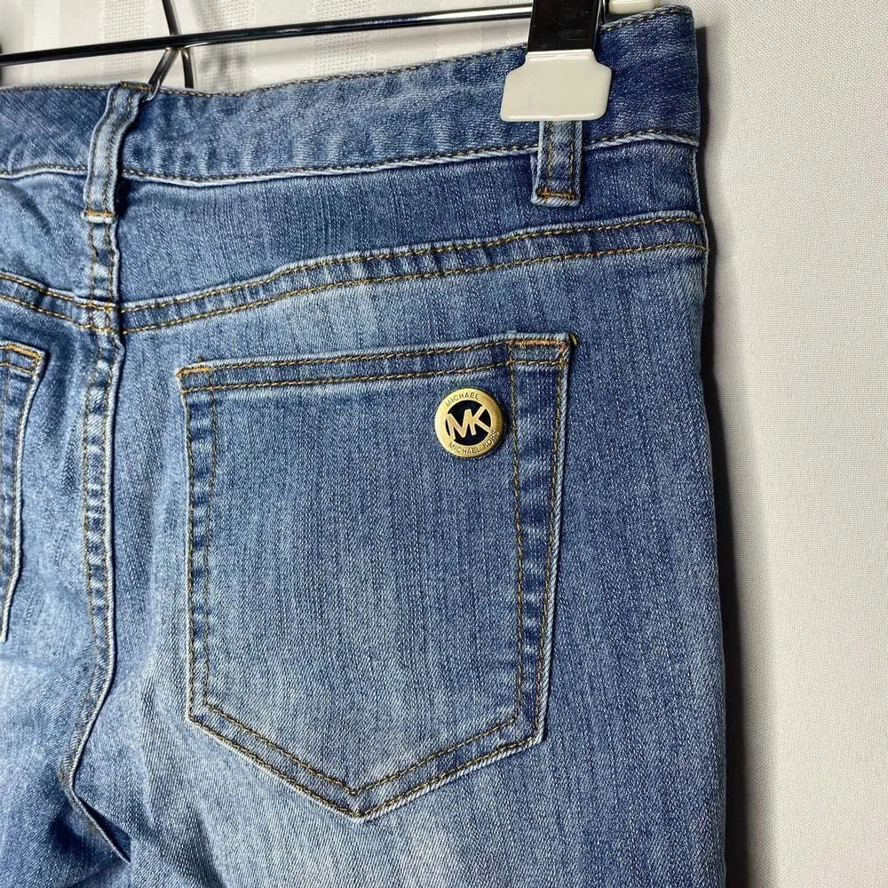 Michael Kors Lightwash Skinny Jeans Size 2 Cotton Blend Pants w/ Pockets - Image 9