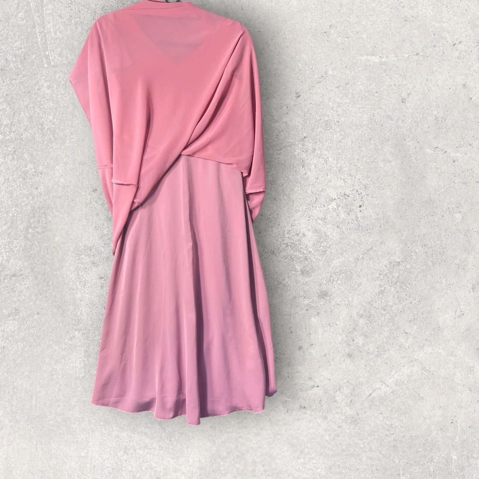 Womens Maxi Dress S Pink Ruffle Sleeve V Neck‎ Formal Wedding Guest Dress - Image 5