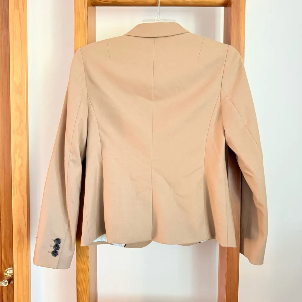 Banana Republic Brushed Twill Peak Lapel Single Breasted Blazer Camel 2P NWT - Image 3