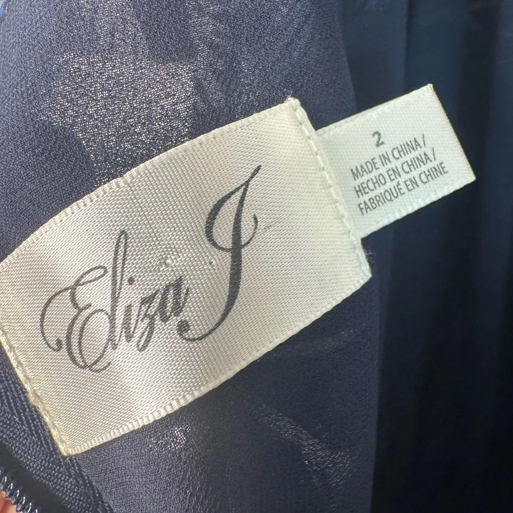 Eliza J Blue Floral Tiered Ruffle  Maxi Dress - Image 7