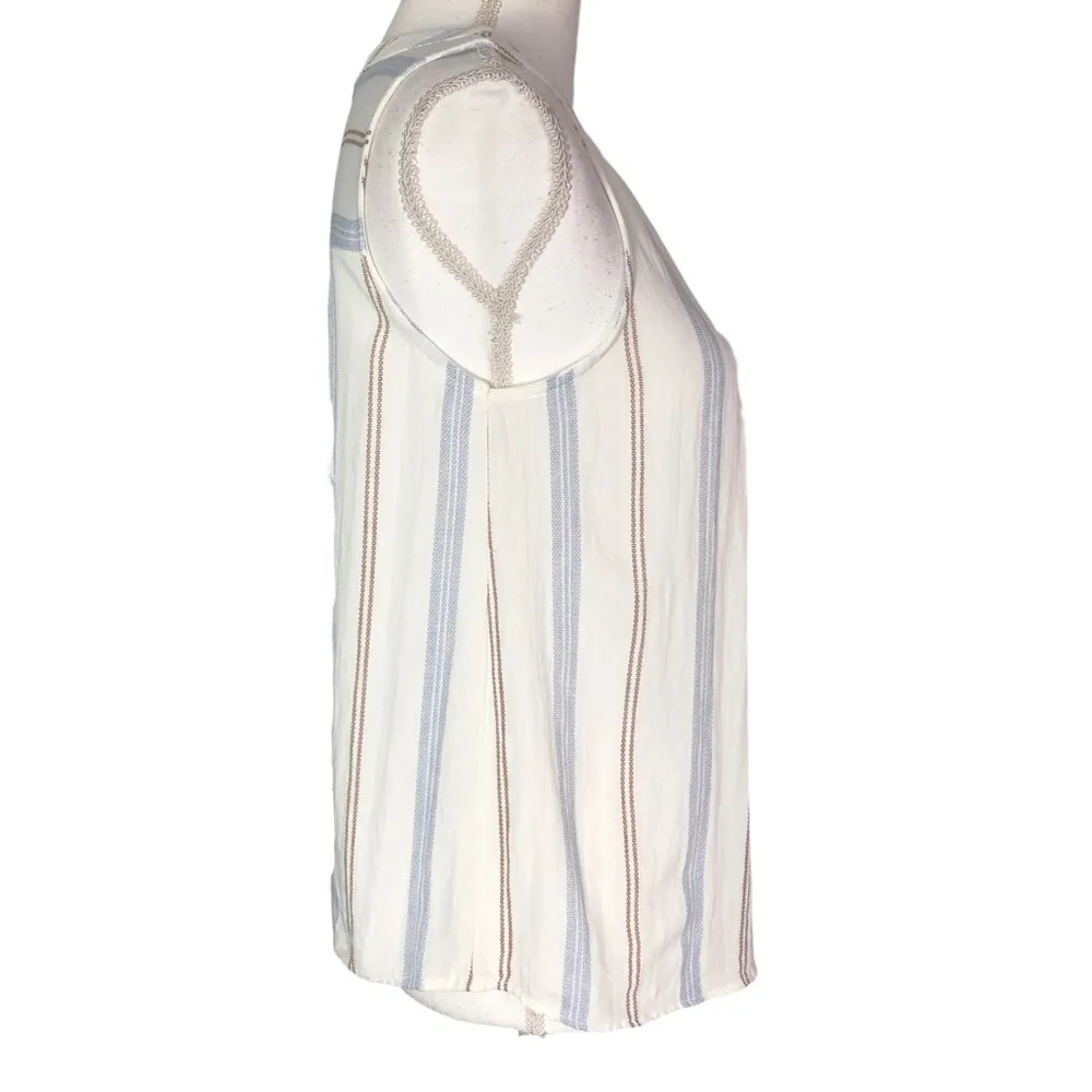 Mine Woven Striped Button Detail Tank Top - Image 4