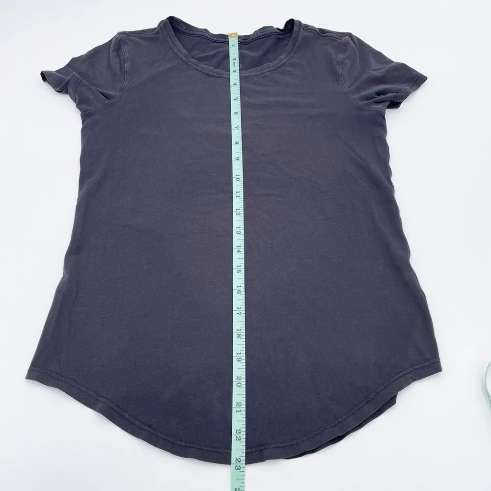 Lululemon Love Crew Fade Short Sleeve T-Shirt Pima Cotton Dark Grey Size 2-4 - Image 6