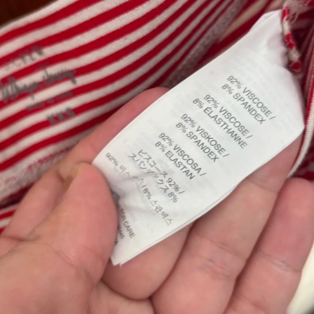 J. Crew Whisper Jersey Red and White Striped Pajama Pants Size XXS‎ - Image 3