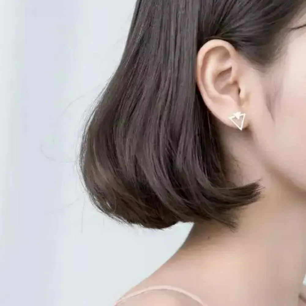 Chevron Stud‎ Earrings | 925 Sterling Silver - Image 5