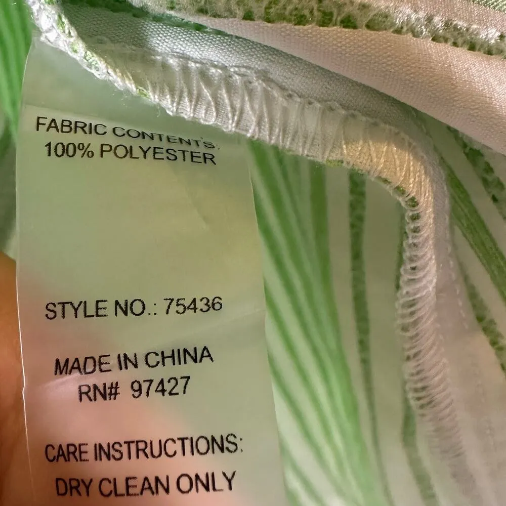 Dolce Cabo Green White Stripe Shirt Dress NEW - Image 6