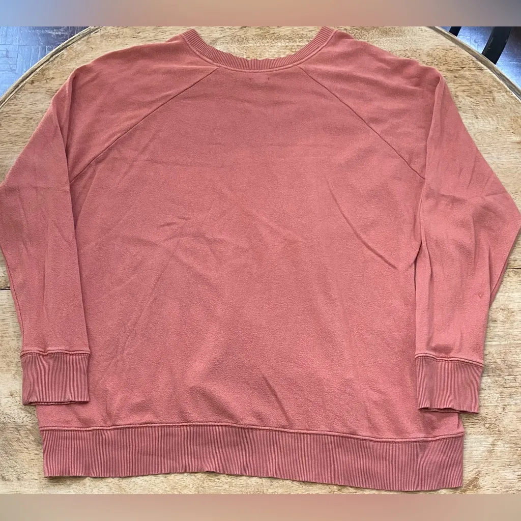 Aerie Women’s Size Medium Oversized Dusty Rose Crewneck‎ Sweater - Image 4