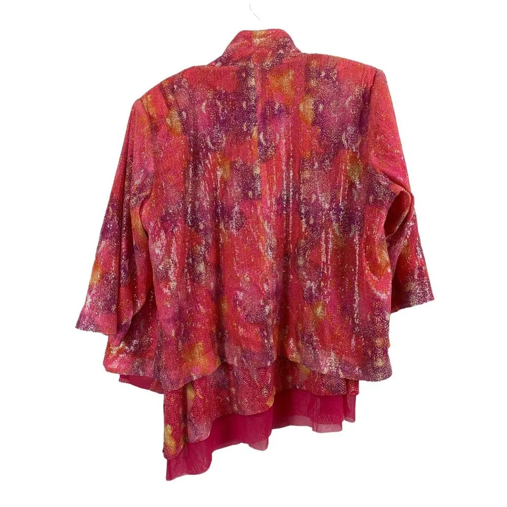 Peter Nygard Women's Hot Pink Sequin Top Set - Image 2