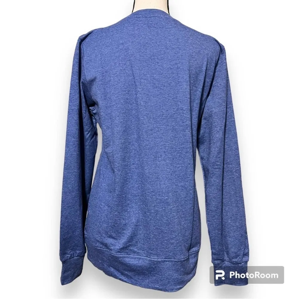 LILICLOTH size large women’s long sleeve blue graphic t - Image 3