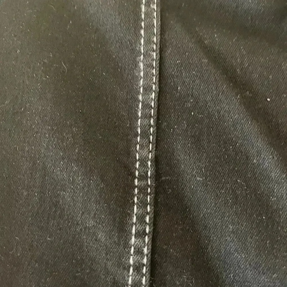 Zara Women’s Black Striped Slit High Waisted Skinny Pants SZ 4 #1130 - Image 12