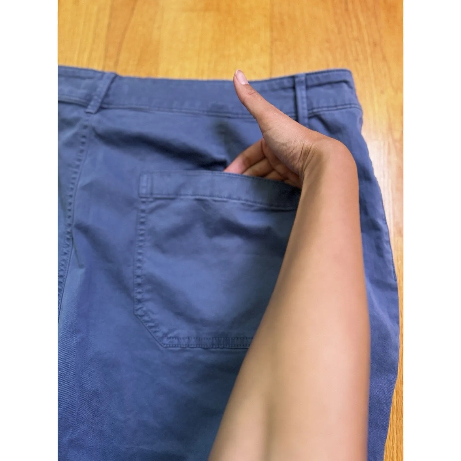 Sonoma Women's Mid-Rise Utility Pants Plus Casual Bottoms Iris Bouquet Blue 20W - Image 14