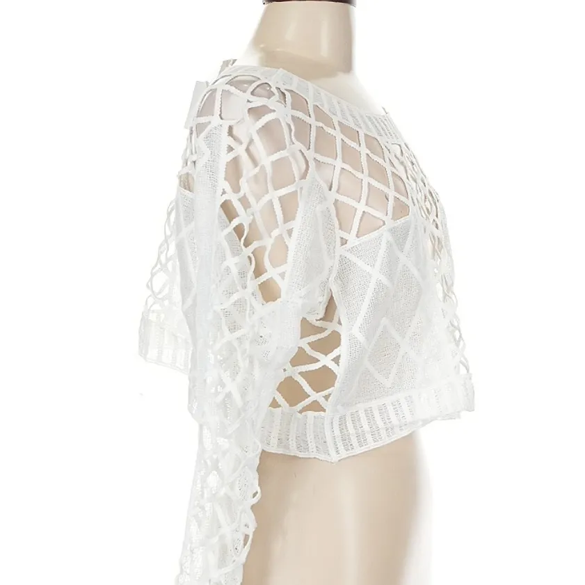 NWT Lole White Mesh Crop Top - Image 3