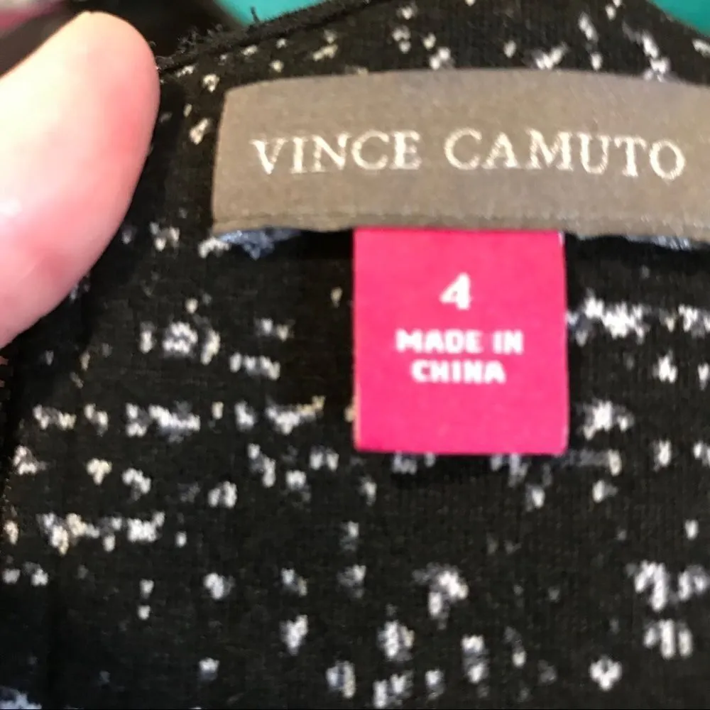 Vince Camuto Lace Marbleized Sleeveless Dress Black Size 4 - Image 10