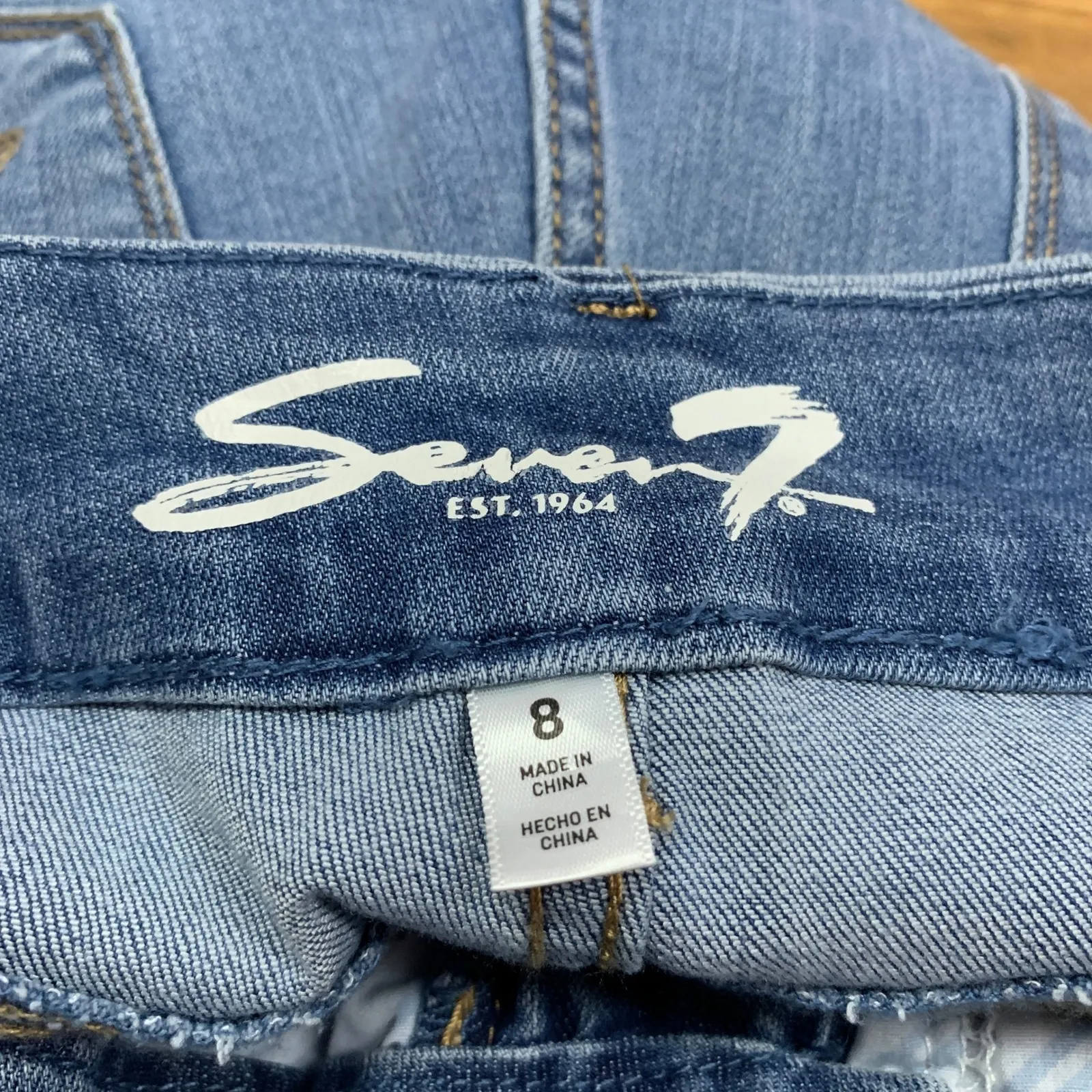 Seven 7‎ Women's Size 8 Oxford Wash High Rise TummyLess Skinny Jeans Casual Blue - Image 6