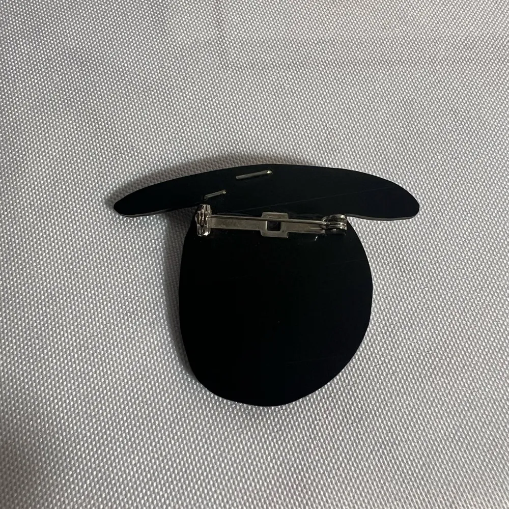 Unique Dog Pin Brooch Vintage Mutli Texture Piece Black - Image 5