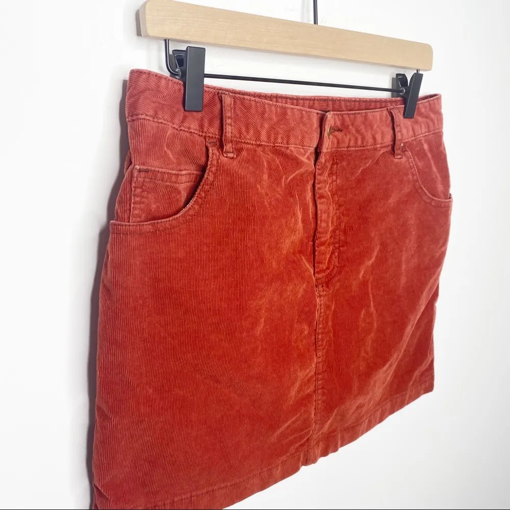 BDG brick red corduroy skirt with pockets 
Size 10
Excellent condition - Image 3