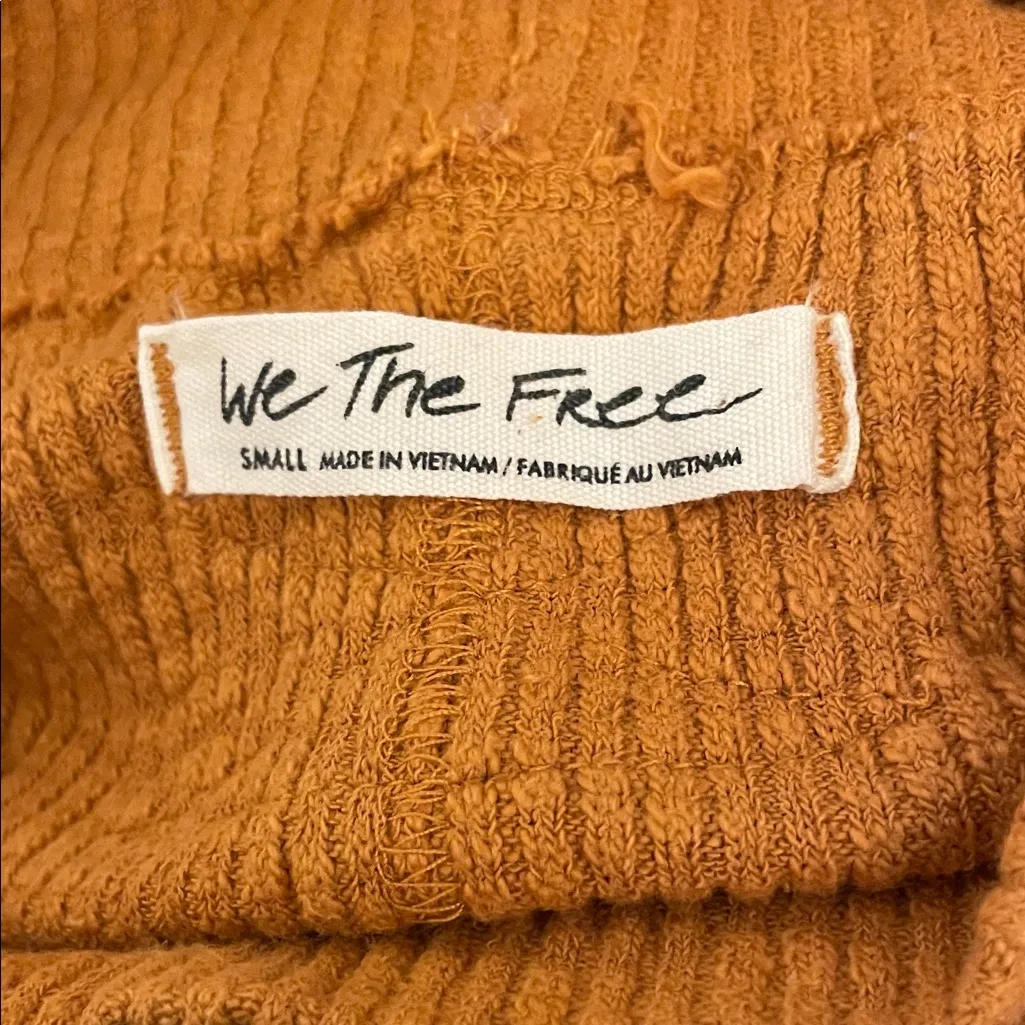 Free People Golden Cowl Neck Oversized Sweater Size Small - Image 5