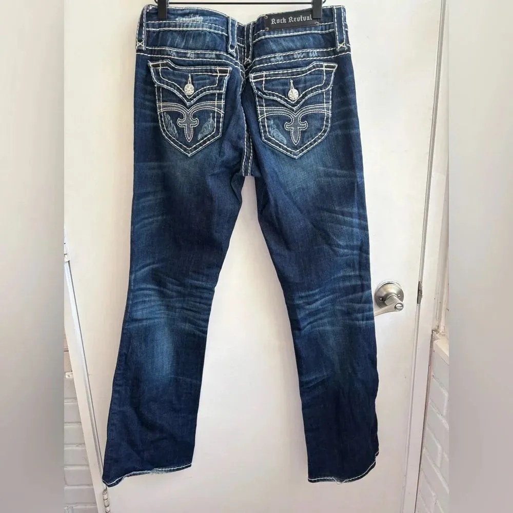 Rock Revival Y2K Eva Relaxed Bootcut Jeans 30 vintage‎ layered grunge - Image 4