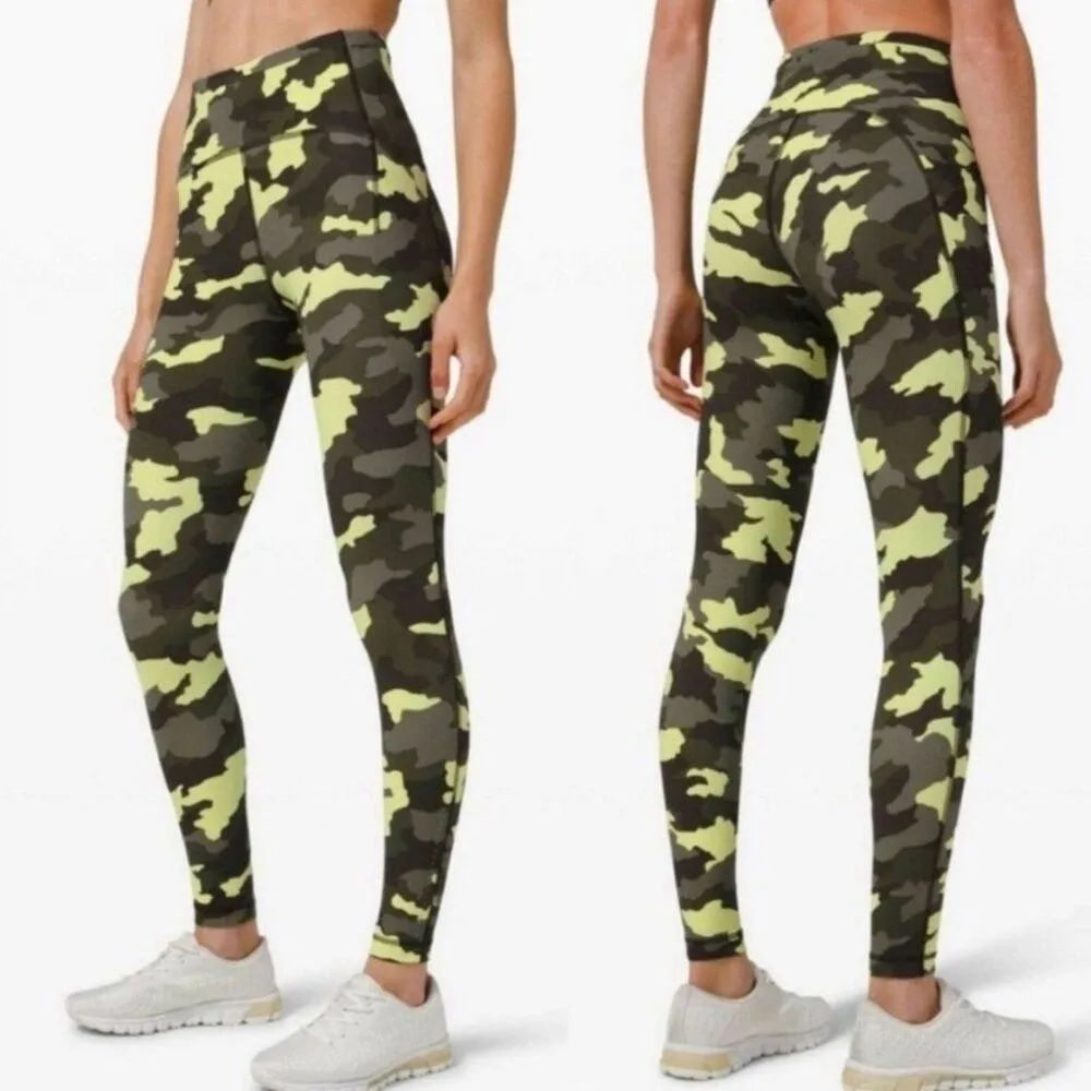 Lululemon Swift Speed HR Tight 28" Heritage 365 Camo Crispin Green Multi Size 4 - Image 2