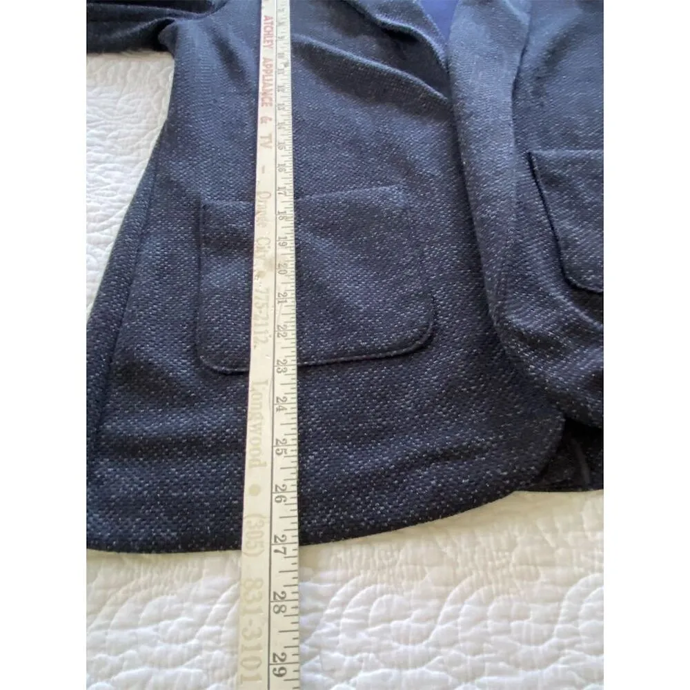 Croft & Barrow Tweed Knit Blazer Textured Blue Specks of Purplish Gray Size S - Image 10