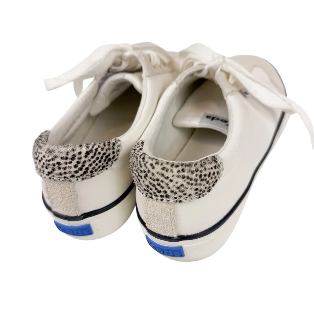 Keds Jump Kick T-Toe Leather Suede Calf Hair Heel Lace Up Sneakers White Size 9 - Image 7