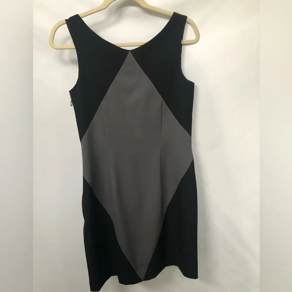 Abaète Black & Gray Diamond Womens 4 Sheath Mini Dress Y2K Wool Old Money - Image 2