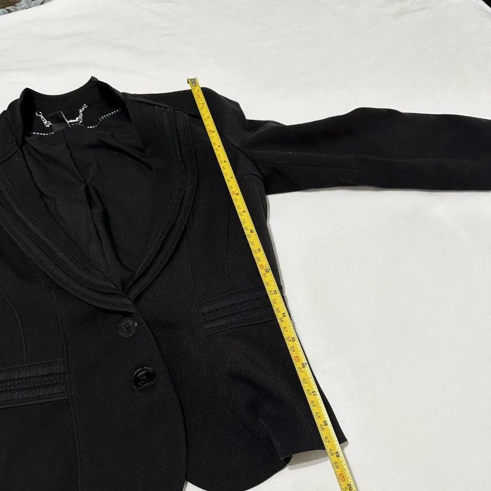 Women’s White House Black Market Accented Black Blazer Jacket Sz 0 - Image 6