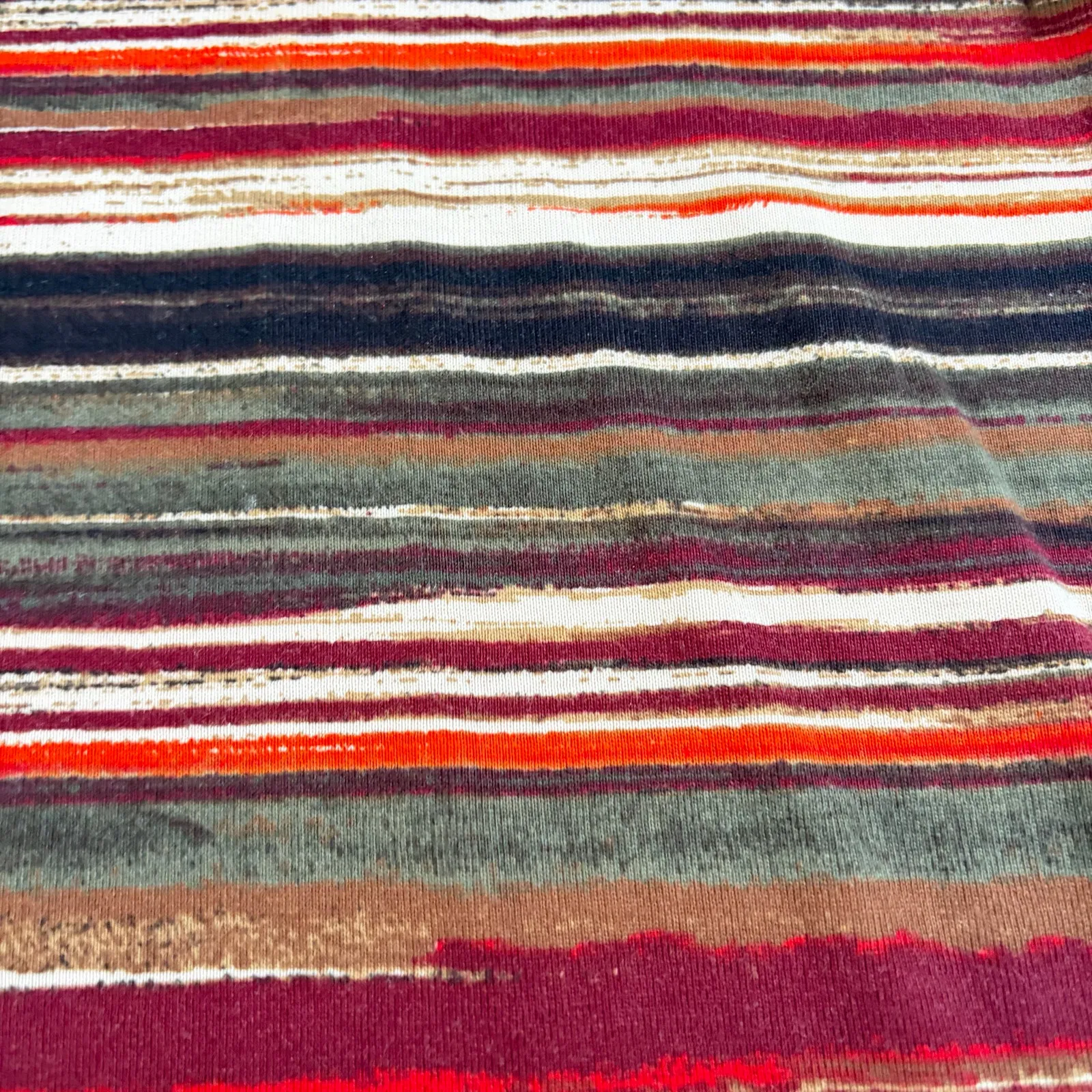 Rafaella womens 3/4 sleeve striped shirt. Zipper detail at shoulder, Size PXS - Image 6