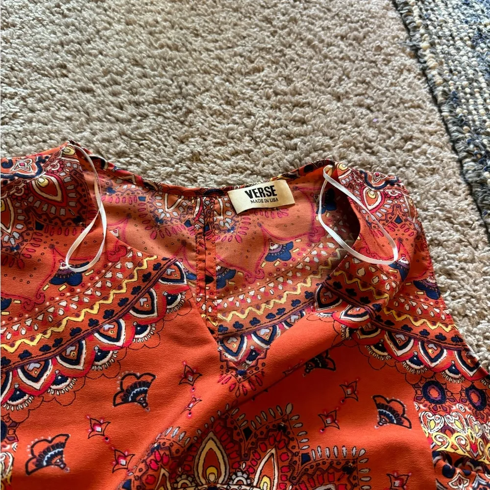 Verse Multicolored Sleeveless Blouse Tank Top Size L - Image 7