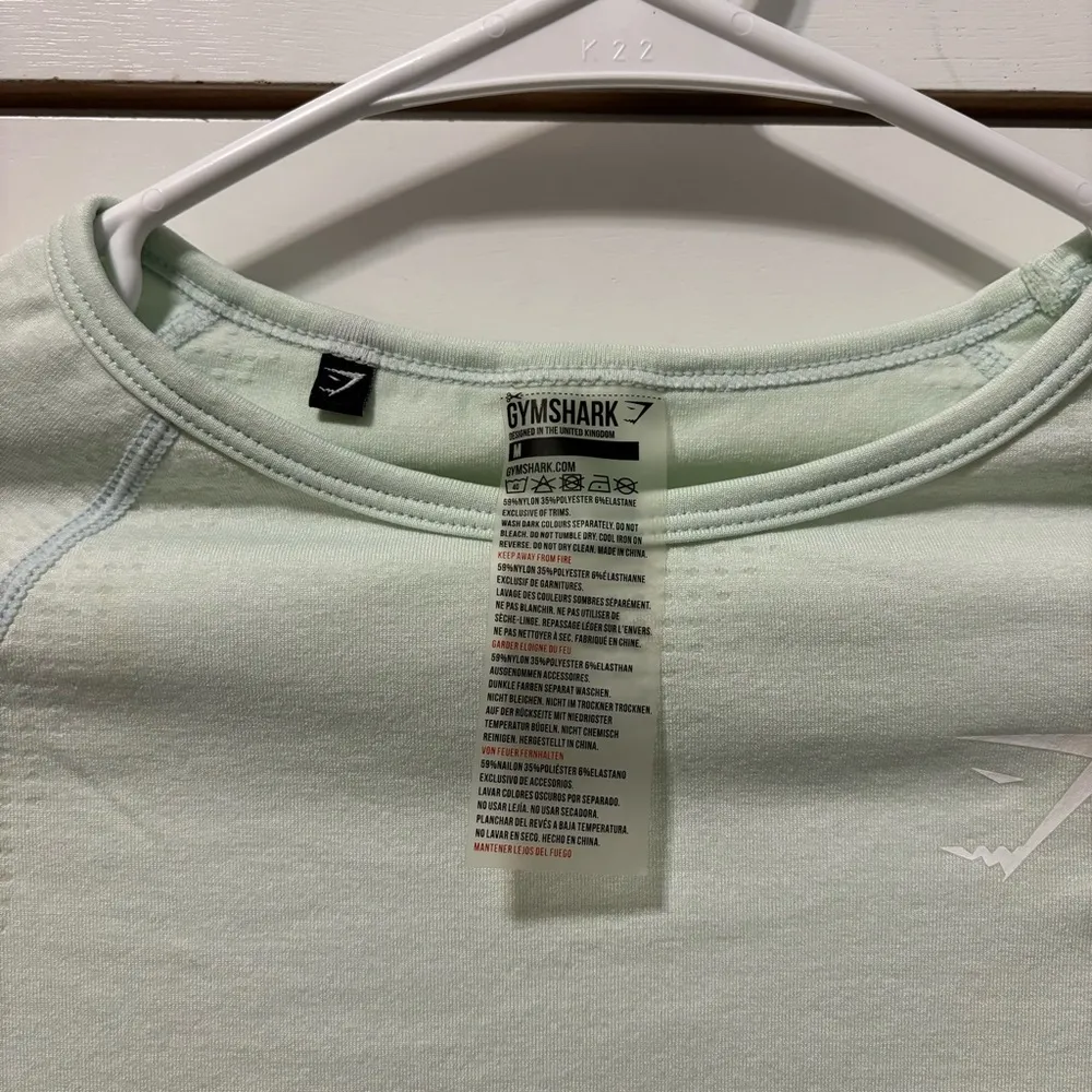 Gymshark Vital Seamless Long Sleeve Crop Top Womens Small Mint Green - Image 5