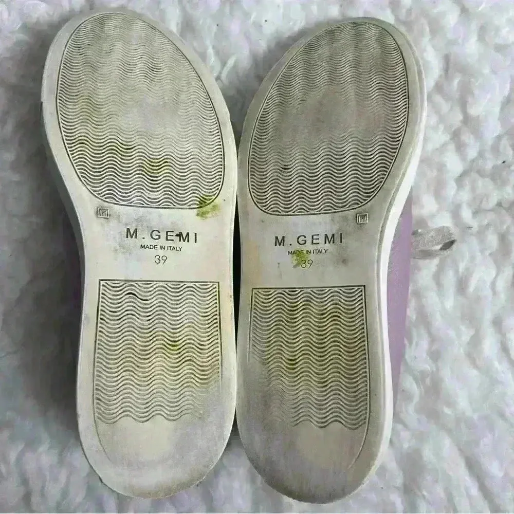 M. Gemi The Palestra Purple Leather Lace Up Sneakers Shoes Size 8 - Image 8