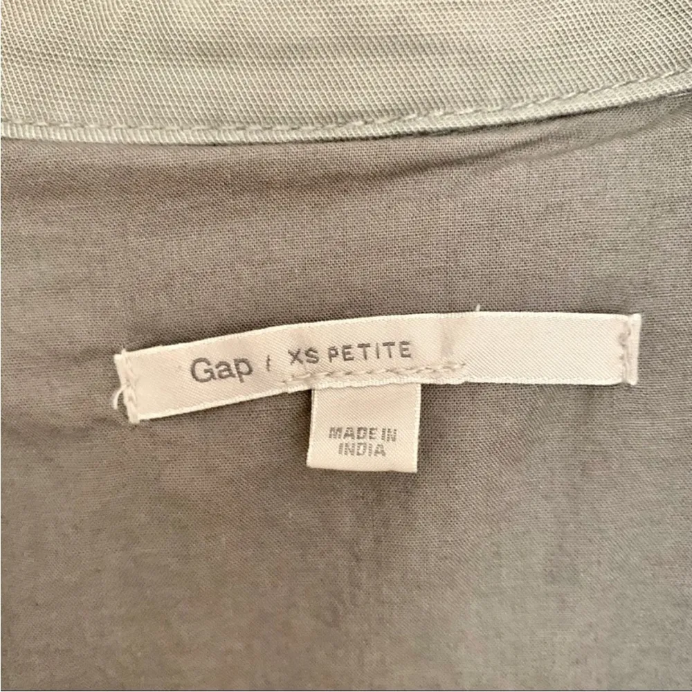 GAP Gray Utility Military Cinch Waist Jacket Coat XS - Image 9