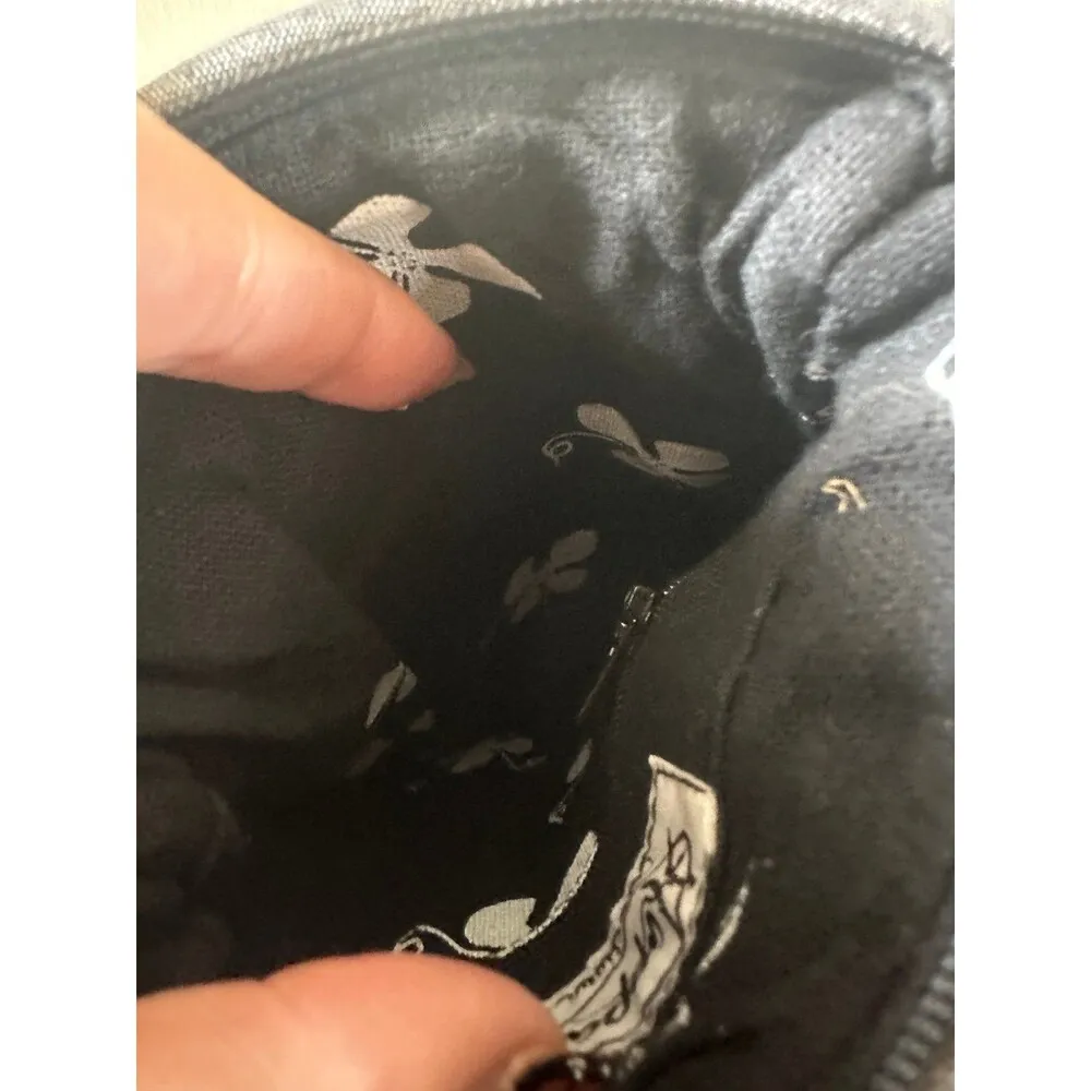 Happa Collections 100% Hemp Embroidered Flowers Inside Zipper Crossbody Bag - Image 7