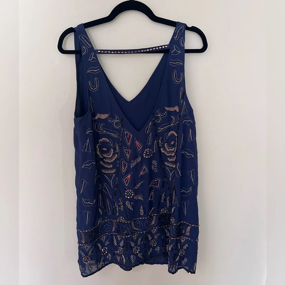 princess polly baby blue dress Free People Red Beaded Mini Dress by Free People