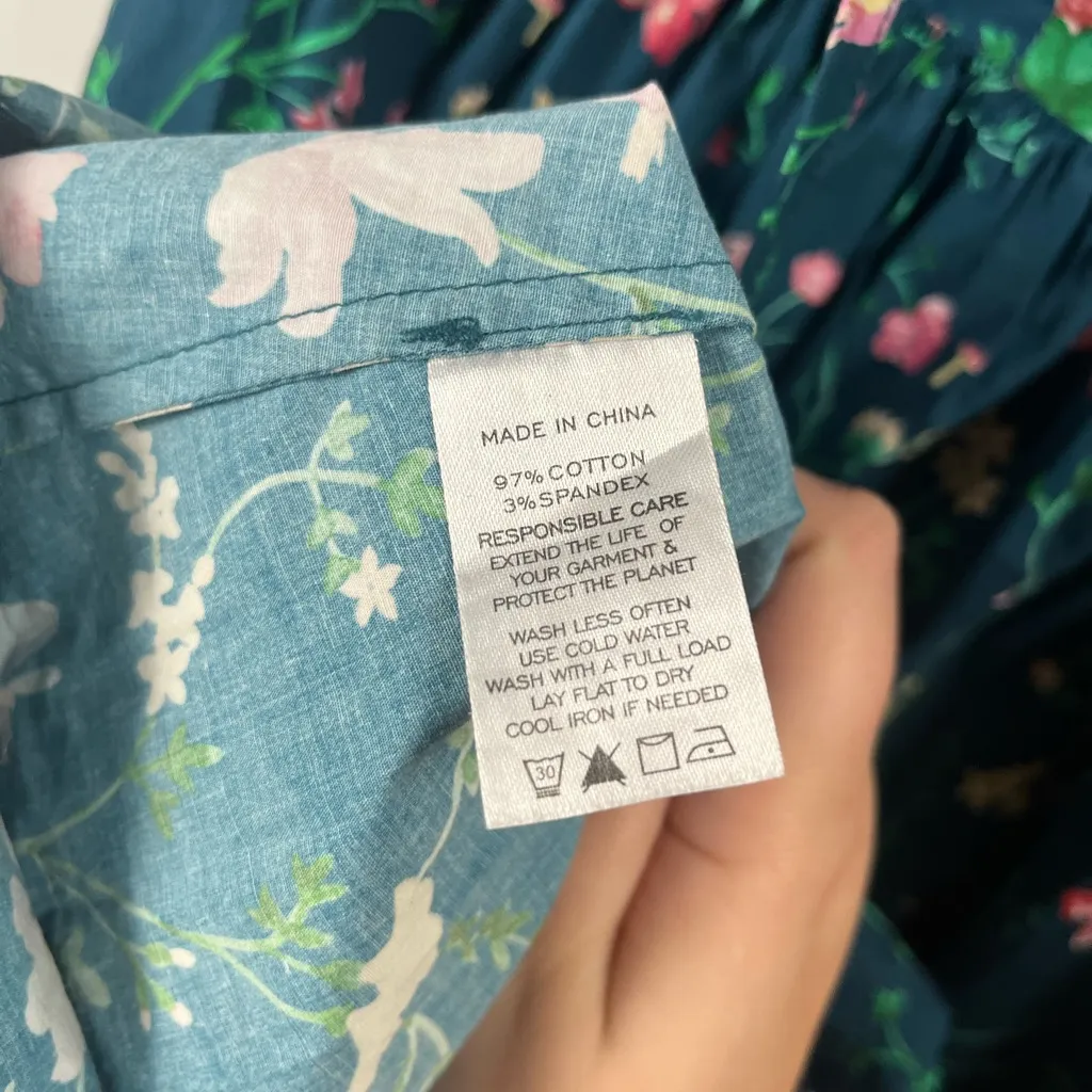 Rare Hill House Ophelia Dress in Moody Floral Poplin Fairy size small - Image 8