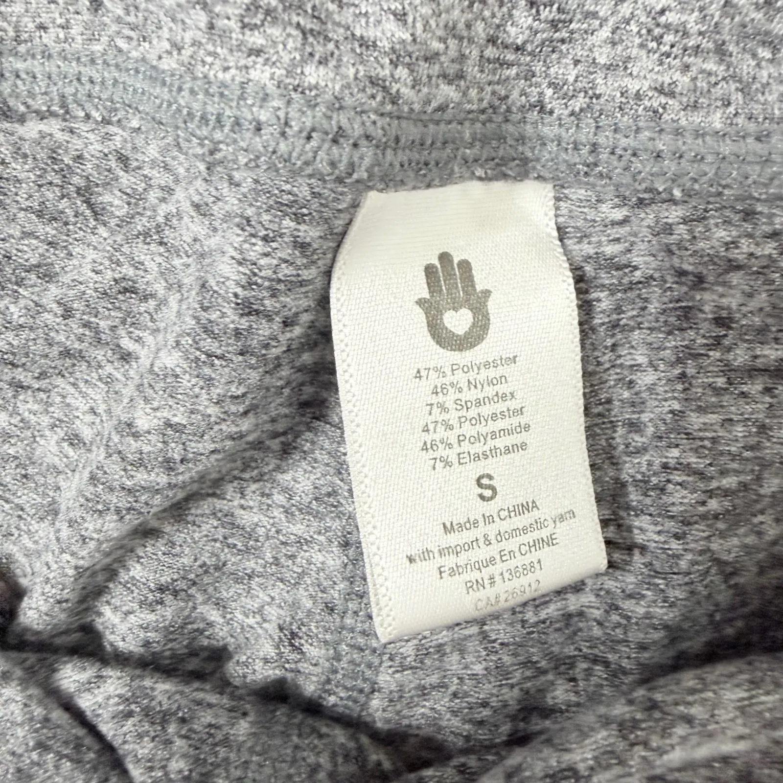 Spiritual Gangster Leggings Gray Heathered Athletic Workout Pants Size Small - Image 3